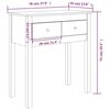 vidaXL Console Table White Solid pine wood Medium Console Table