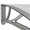 vidaXL Door Canopy Grey Polycarbonate 31.5 in x 29.5 in Durable