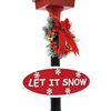 vidaXL Christmas Street Lamp Black, Red ABS, PVC 70.9 in tall