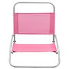 vidaXL Beach Chair Set of 2 Pink Oxford fabric with PE coating, steel