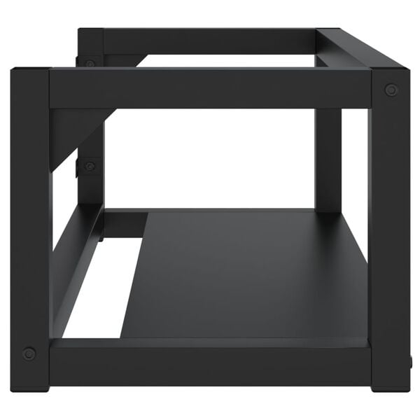 vidaXL Bathroom Washbasin Frame Black Powder-coated iron Medium