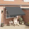 vidaXL Window Awning Anthracite Polyester with PU coating, Steel