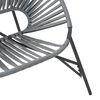vidaXL Garden Chair Set Black and Light Gray PE Rattan, Powder-Coated Steel