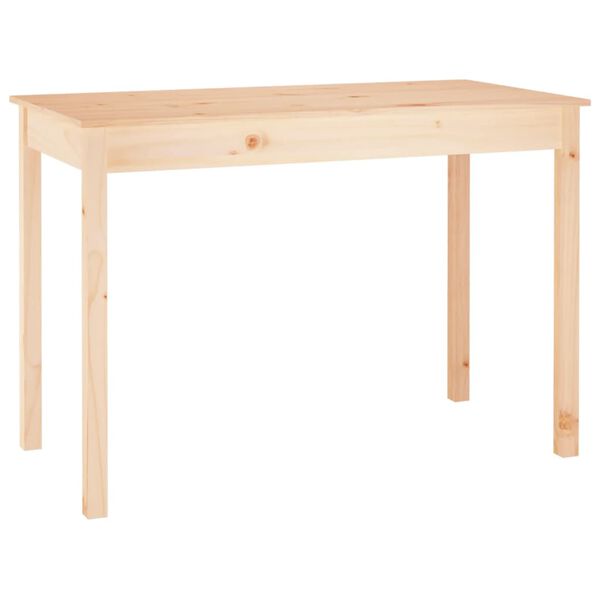 vidaXL Dining Table Natural Wood Solid Pine Wood Medium Durable