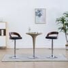 vidaXL Bar Chair Set of 2 Dark grey and dark brown