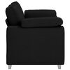 vidaXL Sofa Black 62.99 x 30.31 x 32.28 in Fabric
