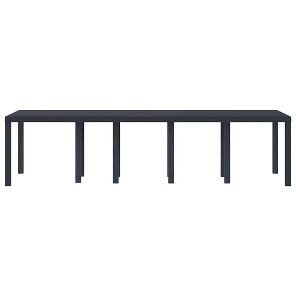 vidaXL Garden Dining Table Anthracite 118.11 x 39.37 x 28.74 in