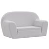 vidaXL Lounge Chair Light Grey Polyester, PU foam Perfect for Toddlers