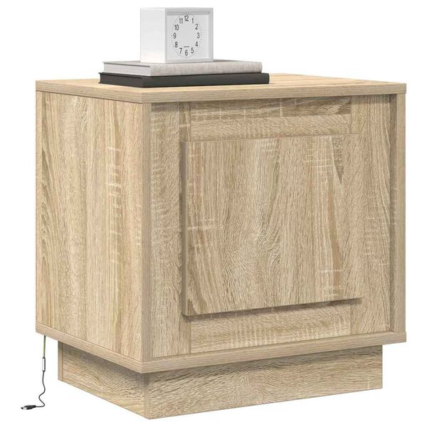 vidaXL Bedside Cabinet 2 pcs Sonoma Oak 17.32 x 13.58 x 17.72 in