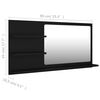 vidaXL Mirror Black Engineered wood, acrylic 35.4 x 4.1 x 17.7 in