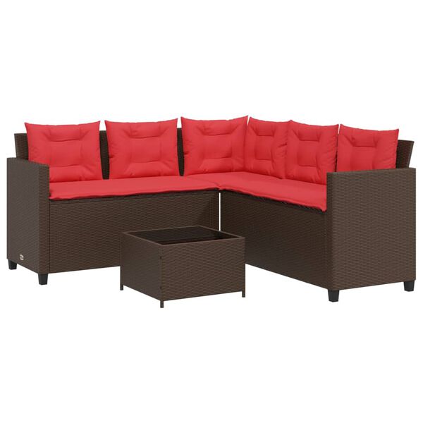vidaXL Patio Sofa Brown