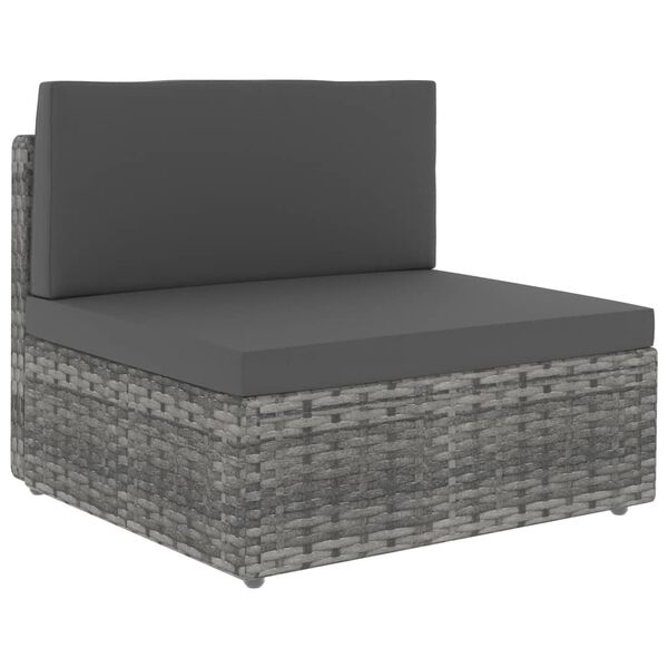 vidaXL Garden Sofa Gray and anthracite