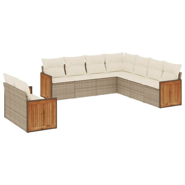 vidaXL Garden Sofa Set Beige, Cream White