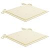 vidaXL Garden Chair Set of 2 Cream