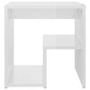vidaXL Bed Cabinet Set of 2 High gloss white Engineered wood