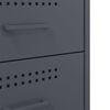 vidaXL Bedside Cabinet Set of 2 Anthracite Cold-rolled steel Medium