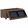 vidaXL Storage Ottoman Brown Pine Storage Ottoman Rectangular