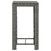 vidaXL Garden Bar Set Grey PE rattan Standard Durable Outdoor Bar Set