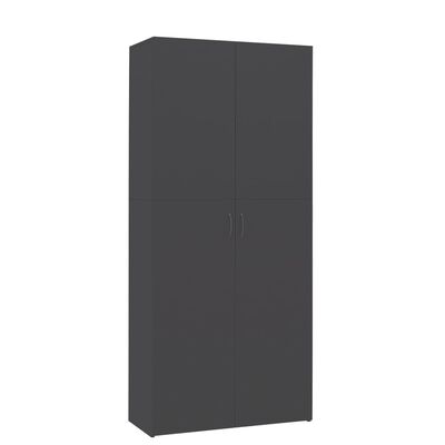 vidaXL Shoe Cabinet Gray 31.5"x14"x70.9" Chipboard