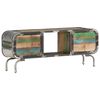 vidaXL TV Cabinet Multicolor Solid Reclaimed Wood, Iron Medium