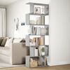 vidaXL Room Divider Bookcase Concrete Grey Engineered Wood