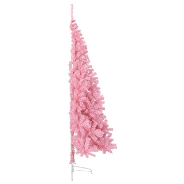 vidaXL Christmas Tree Pink PVC, Steel Large Decorative Inlays