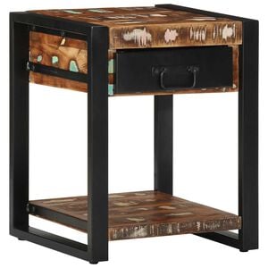 vidaXL Side Table Multicolor Solid reclaimed wood Small Side Table
