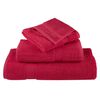 vidaXL Sauna Towel Set of 4 Red 100% Cotton 31.5 x 78.7 in Sauna Towel