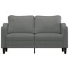 vidaXL 2-seater Sofa Dark Grey 100% Polyester Fabric, Metal, Foam Medium
