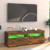 vidaXL TV Cabinet Smoked Oak Engineered Wood 47.2 x 13.8 x 15.7 in
