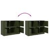 vidaXL Sideboard Olive Green Cold-rolled Steel Medium Doors Sideboard