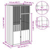 vidaXL Bird Cage Grey Galvanized Steel Large Bird Cage Rectangular
