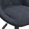 vidaXL Bar Stool Dark Grey Velvet Swivel Bar Stool Round Modern