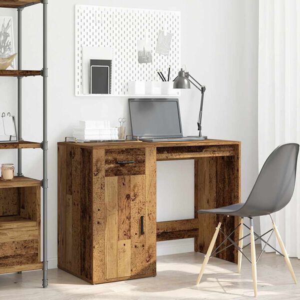 vidaXL Desk Old Wood Engineered Wood 39.4 x 19.3 x 29.5 in Desk