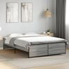 vidaXL Bed Frame Gray Sonoma Engineered wood, Steel Full Durable