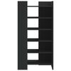 vidaXL Shoe Cabinet Black Engineered wood 20.5x14.8x39.4 in Shoe Cabinet