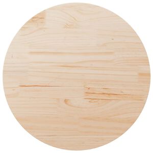 vidaXL Table Top &Oslash;35.4"x1" Solid Wood Pine