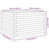 vidaXL Garden Planter White Solid Pine wood 27.6x27.6x18.1 in Durable