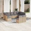 vidaXL Garden Sofa Set Beige and Light Grey