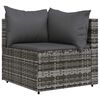 vidaXL Patio Corner Sofa Grey