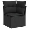 vidaXL Garden Sofa Set Black PE Rattan Garden Sofa Set Rectangular
