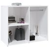 vidaXL Dressing Cabinet High gloss white Engineered wood Medium Storage