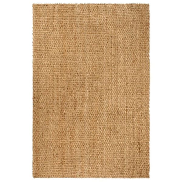 vidaXL Rug Natural Jute Tone Ringspun Jute Yarn 63 x 90.6 in Durable