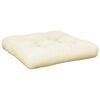 vidaXL Pallet Cushion Set of 2 Cream 100% Polyester 19.7 x 19.7 in