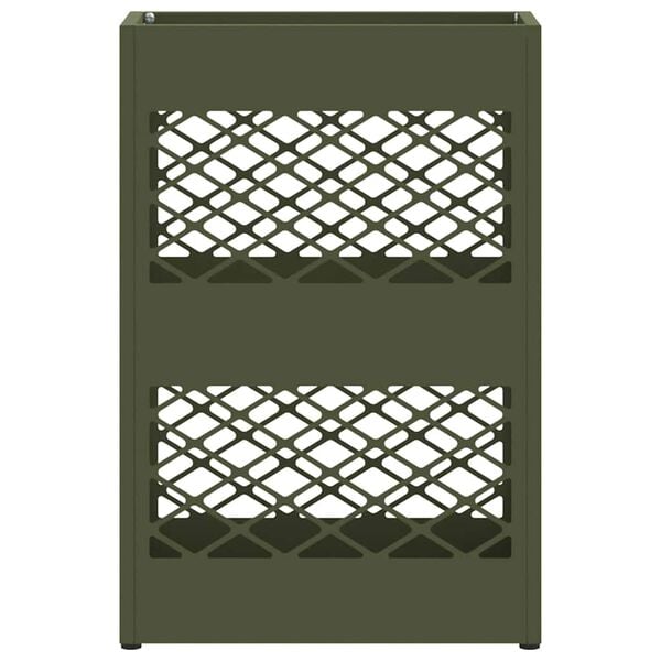 vidaXL Umbrella Stand Olive green 11.02 x 4.72 x 16.14 in Steel