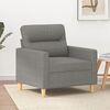 vidaXL Sofa Chair Dark Grey Fabric (100% polyester), metal, plywood Single