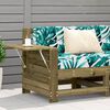 vidaXL Garden Sofa Natural wood color Treated pine wood Compact Modular