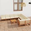 vidaXL Garden Lounge Set Honey brown Solid pinewood 10 Piece Modular
