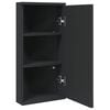 vidaXL Corner Bathroom Mirror Cabinet Black