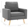 vidaXL Sofa Light grey 100% polyester, solid pine wood, rubberwood Medium